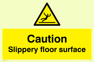 WV144: caution slippery floor surface