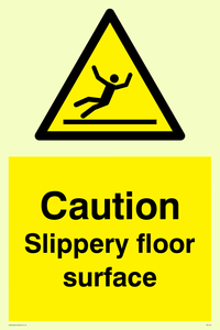 WV144: caution slippery floor surface