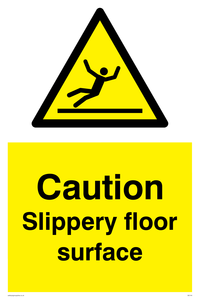 WV144: caution slippery floor surface