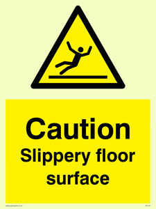 WV144: caution slippery floor surface