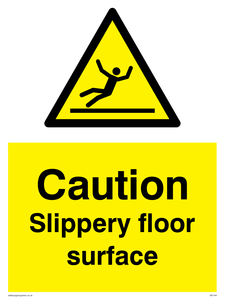 WV144: caution slippery floor surface