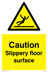 WV144: caution slippery floor surface