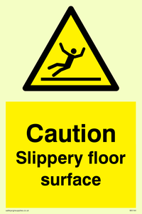 WV144: caution slippery floor surface