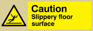 WV144: caution slippery floor surface