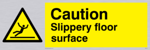 WV144: caution slippery floor surface