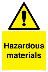 WV14514: hazardous materials