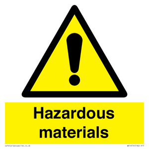 WV14514: hazardous materials