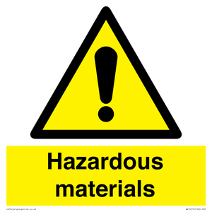 WV14514: hazardous materials
