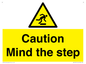 WV14551: Caution Mind the step warning sign