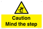 WV14551: Caution Mind the step warning sign