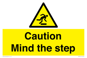 WV14551: Caution Mind the step warning sign
