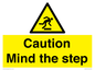 WV14551: Caution Mind the step warning sign