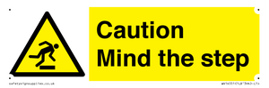 WV14551: Caution Mind the step warning sign