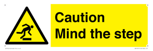 WV14551: Caution Mind the step warning sign