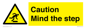 WV14551: Caution Mind the step warning sign