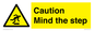 WV14551: Caution Mind the step warning sign