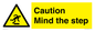 WV14551: Caution Mind the step warning sign