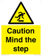 WV14551: Caution Mind the step warning sign
