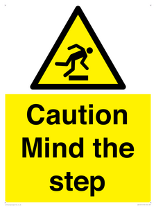 WV14551: Caution Mind the step warning sign