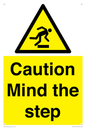 WV14551: Caution Mind the step warning sign