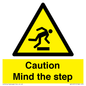 WV14551: Caution Mind the step warning sign