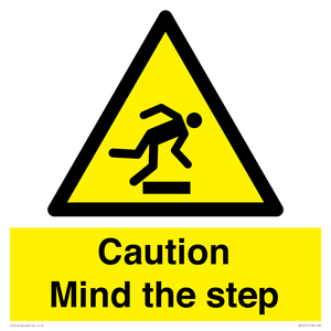 WV14551: Caution Mind the step warning sign