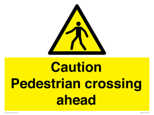 WV14555: Caution Pedestrian crossing ahead