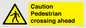WV14555: Caution Pedestrian crossing ahead