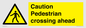 WV14555: Caution Pedestrian crossing ahead