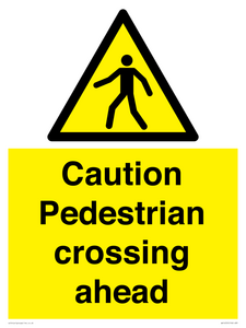 WV14555: Caution Pedestrian crossing ahead