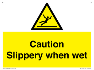WV14559: Caution Slippery when wet