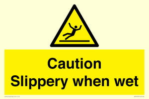 WV14559: Caution Slippery when wet