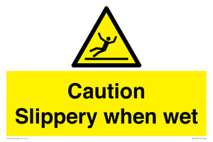 WV14559: Caution Slippery when wet