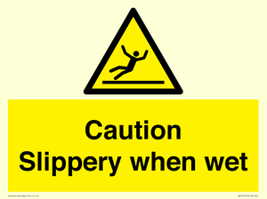 WV14559: Caution Slippery when wet
