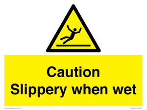 WV14559: Caution Slippery when wet
