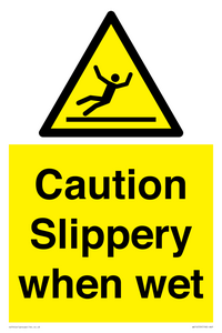 WV14559: Caution Slippery when wet