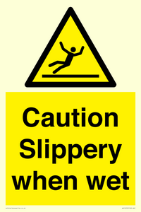 WV14559: Caution Slippery when wet