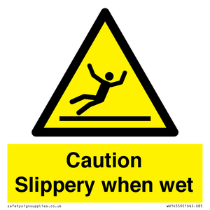 WV14559: Caution Slippery when wet