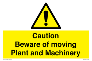 WV14574: Caution Beware of moving Plant and Machinery