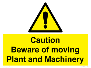 WV14574: Caution Beware of moving Plant and Machinery