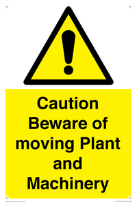 WV14574: Caution Beware of moving Plant and Machinery