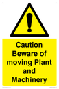 WV14574: Caution Beware of moving Plant and Machinery