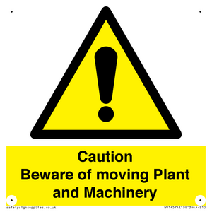 WV14574: Caution Beware of moving Plant and Machinery