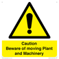 WV14574: Caution Beware of moving Plant and Machinery