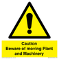 WV14574: Caution Beware of moving Plant and Machinery