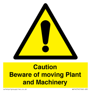 WV14574: Caution Beware of moving Plant and Machinery