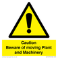 WV14574: Caution Beware of moving Plant and Machinery