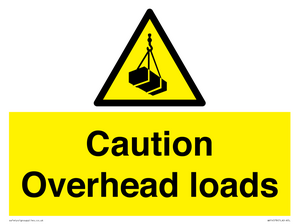 WV14578: Caution Overhead loads