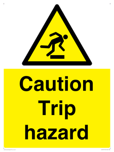 WV145: caution trip hazard