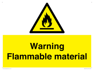 WV14612: Warning Flammable material